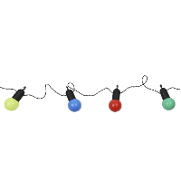 Home Deco Factory Feestverlichting lichtsnoer   20 LED lampen   gekleurd   1070 cm   buiten