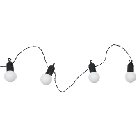 Home Deco Factory Solar feestverlichting lichtsnoer   20 LED lampen   warm wit  ?1070?Cm   buiten