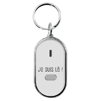 Terugfluitende sleutelhanger   LED lampje   fluitend   incl. Batterij