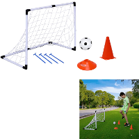 Home Deco Factory Voetbaldoel set   50 x 20 x 16 cm   kunststof   met accessoires