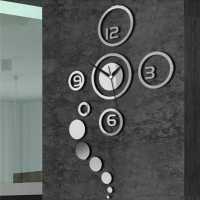 Home Decorative Wall Clock Al082   Black/silver