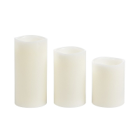 Home & Styling LED kaarsen set   3 delig   stompkaarsen   wit   10/12/15 cm   verschillende maten