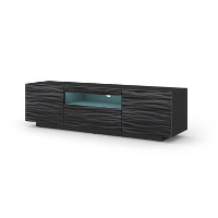 AURA TV meubel 150 cm universeel sahara zwart +LED