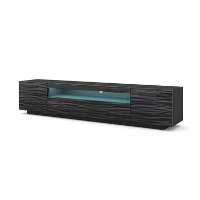 AURA TV meubel 200 cm universeel sahara zwart + LED