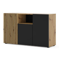 AURIS dressoir 3D 135 cm artisan eiken / zwart mat