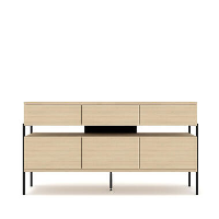 Dressoir PUFFIN 154 cm 3D3S naturel eiken