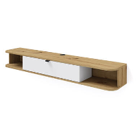 Icarus TV   meubel 156 cm artisan eiken/wit mat