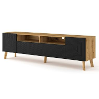 LUXI TV meubel 195 cm artisan eiken / zwart mat