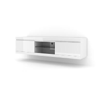 NET TV meubel ladekast 180 cm hangend of staand wit mat / glanzend