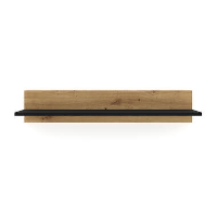 NUKA G wandplank 100 cm artisan eiken zwart mat