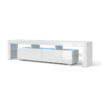 Panama TV meubel 190 x 45 x 35 cm Glanzend witte fronten met LED verlichting