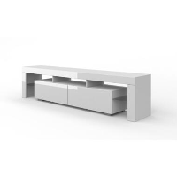 Panama TV meubel 190 x 45 x 35 cm Glanzend witte fronten zonder verlichting