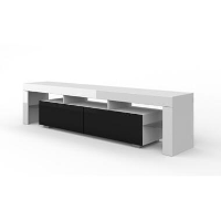 Panama TV meubel 190 x 45 x 35 cm Glanzend zwart fronten met LED verlichting