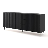 Ravenna B dressoir ladekast 200 3D3S gefreesd MDF folie mat