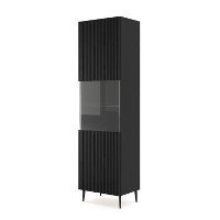 Ravenna B vitrinekast 1D1S gefreesd MDF folie mat