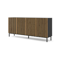 Ravenna F dressoir ladekast 200 3D3S gefreesd MDF folie met frame