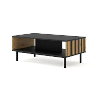Ravenna F salontafel 90x60 zwart mat artisan eiken met frame