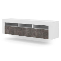 RTV kast MORENO 160 wit mat / donker beton