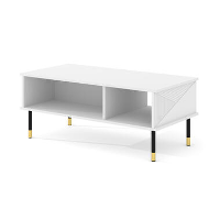 WOODY IV salontafel 110x55 cm mat wit