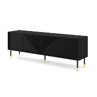 WOODY TV meubel 4D 180 cm mat zwart