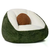 Bean Bag Chair Sofa Memory Foam Stuffed Lazy Couch with Footstool Ottoman Removable Washable Cover Handle Pocket Padded