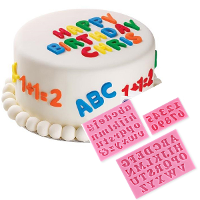 Honana 3pcs Letters & Numbers Fondant Cake Molds Soap Chocolate Mould