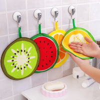 Honana 4pcs Fruit Pattern Towel Absorbent Cloth Kitchen Towel Handkerchief Quick Dry Cleaning Rag Dish Cloth Wiping Napkin