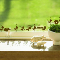 Honana Ants Moving Decorative Wall Art Stickers Black Brown Green