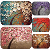 Honana Bx 28 40x60cm 3d Painting Tree Pattern Coral Fleece Mat Absorbent Bathroom Anti Slip Carpet