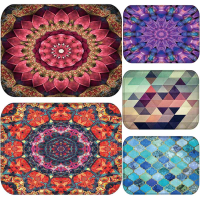 Honana Bx 29 40x60cm 3d Painting Spiral Pattern Coral Fleece Mat Absorbent Bathroom Anti Slip Carpet