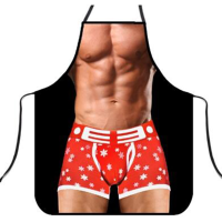Honana Cf Ap9 Creative Funny Muscle Male Apron Man Kitchen Grilling Apron For Boy Friend Gift