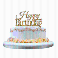 Honana Cf Ct03 Happy Birthday Acrylic Cake Topper Golden Shining Party Cake Decoration