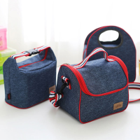 Honana Dw Lb5 Jean Aluminum Insulated Lunch Bag Picnic Bento Food Box Cooler Bag Organization