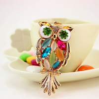 Honana DX 03 Creative Exquisite Owl Crystal Car Key Chain Trendy Handbag Pendant Bag Buckle