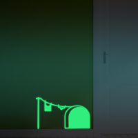 Honana Dx 134 9x16cm Fluorescent Glow Mouse Hole Wall Sticker