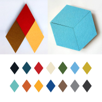 Honana Dx 135 3pcs Creative Colorful Rhombus Wool Felt Multifunctional Wall Sticker Smart Collect Boards