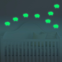 Honana Dx 146 9pcs 7x9cm Fluorescent Glow Sheep Wall Sticker