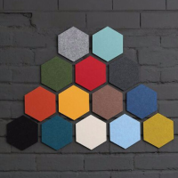 Honana Dx 149 Creative Colorful Hexagon Wool Felt Multifunctional Wall Sticker Smart Collect Board