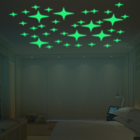 Honana Dx 168 22pcs Fluorescent Glow Blinking Stars Wall Sticker Home Bedroom Decor