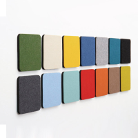 Honana Dx 174 10pcs Creative Colorful Retangle Wool Felt Multifunctional Wall Sticker Smart Collect Board