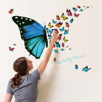 Honana Dx 367 Colorful Butterfly Wall Sticker Removable Fridge Home Decor Bedroom Art Applique