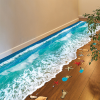 Honana Dx X1 3d Creative Waterproof Self Adhesive Bedroom Sticker Wall Floor Paste Home Decor