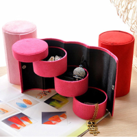 Honana Hn B18 3 Layers Storage Box Jewelry Necklace Earring Organizer Cylinder Holder