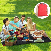 Honana Hn Pb007 150cm Foldable Outdooors Playmat Travel Pocket Blanket Light Weight Portable Beach Picnic Mat