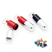 Honana Hn Pb010 Waterproof Portable Pill Case Keychain Aluminum Pill Box Pocket Medicine Organizer