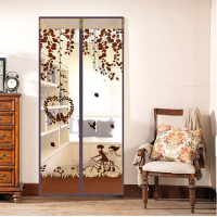 Honana Wx 1 Noiseless Automatic Closing Door Curtain Magnetic Printed Flower Sheer Anti Mosquito Net