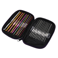Honana Wx 102 22pcs Set Multi Colour Aluminum Crochet Hooks Needles Knitting Weave Craft Yarn Sewing Tools