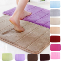 Honana Wx 326 50x80cm Stripe Pattern Memory Foam Mat Absorbent Bathroom Anti Slip Carpet