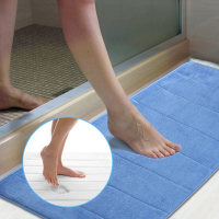 Honana Wx 327 120x40cm Foam Absorbent Floor Mat Coral Velvet Anti Slip Bath Carpet Slow Recovery Door Rug