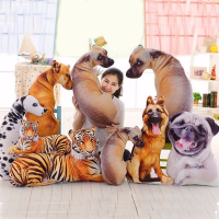 Honana Wx 555 3d Simulation Animal Pillow Plush Printed Samoyed Husky Dog Tiger Cute Pillow Cushion